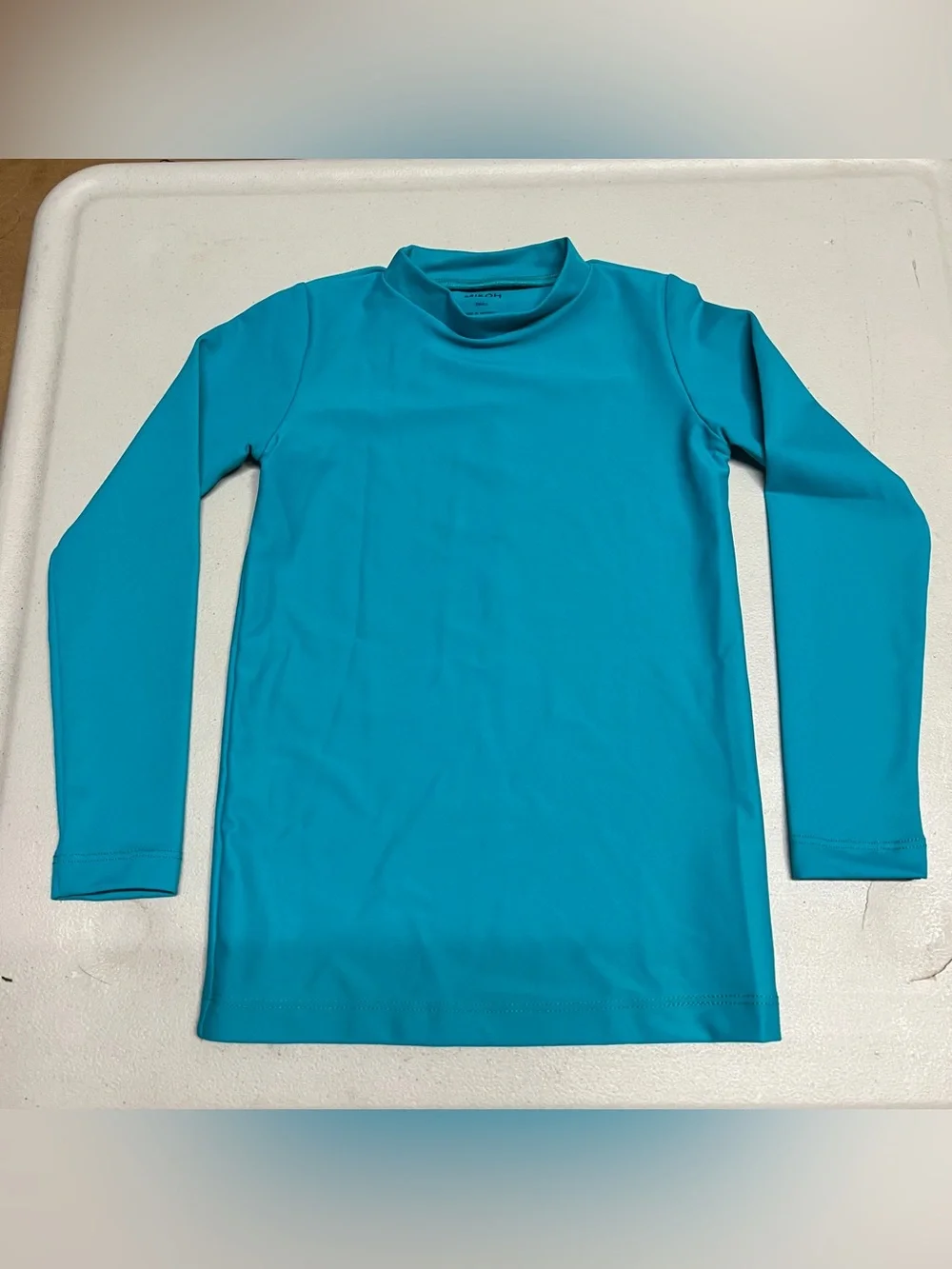 NEW Mikoh Mini Girl’s long sleeve rash guard swim shirt in turquoise Size Small